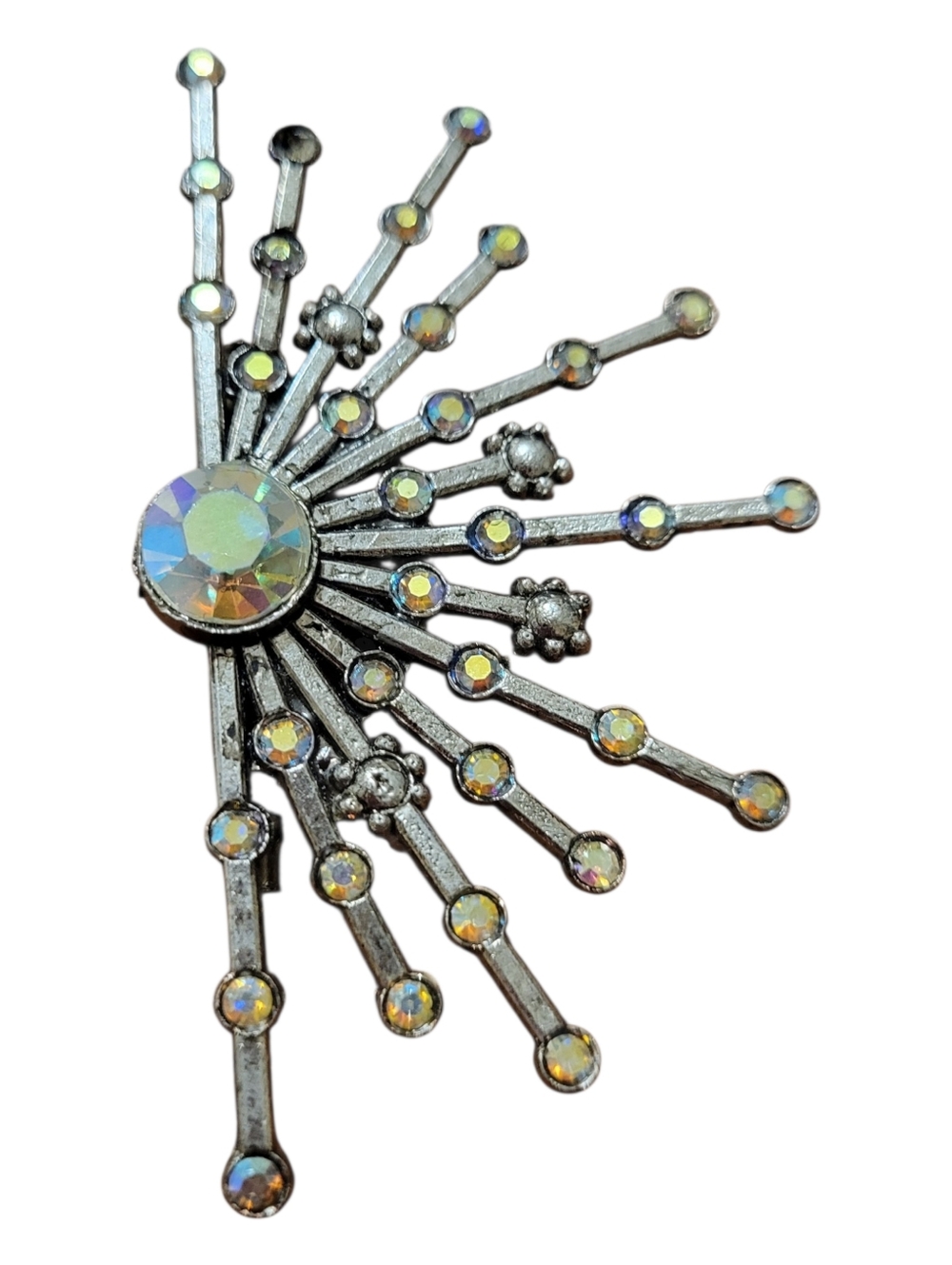 Vintage Art Deco Sunburst Brooch - Picture 3 of 6